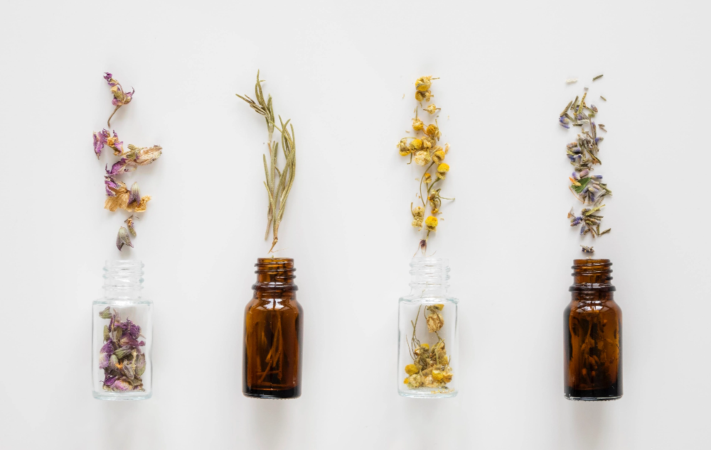 top-view-of-natural-medicinal-herbs-in-bottles